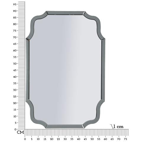 Specchio Da Parete Istanbul Sagomato Con Cornice Specchio Grigio 54x84,5 Cm - Foto 7