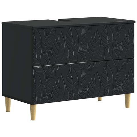 Armadio per Lavabo da Bagno DELFT Nero 82 x 41 x 59 cm - Foto 1