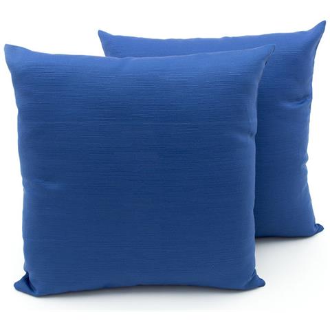 Coppia Cuscini Arredo Imbottiti Tessuto Ottoman In Tinta Unita Colore Bluette 60 60x60 Bluette 60 - Foto 2