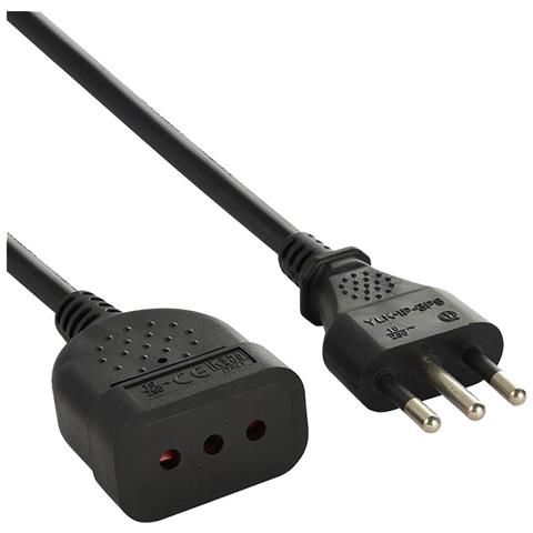 46102 Prolunga 5 Mt Spina E Presa Piccola 10a, Bianco - Sezione Cavo 3g0,75 Mm² - Foto 3