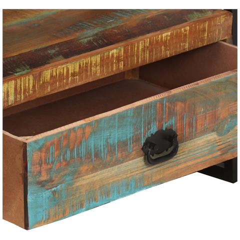 Mobile Porta Tv In Legno Massello Anticato - Foto 2