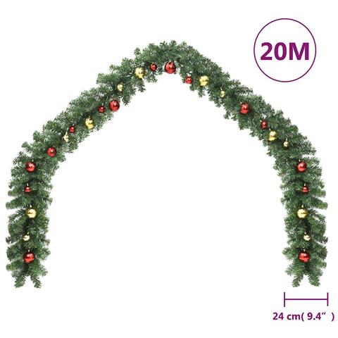 Ghirlanda di Natale Decorata con Palline e Luci a LED 20 m - Foto 6
