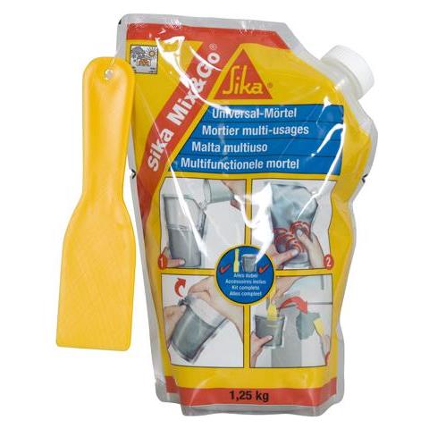 Malta Da Riparazione Pronta All'uso - Mix & Go - Grigio - 1,25kg - Foto 1