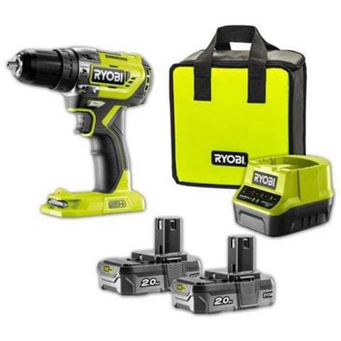 Trapano A Percussione One+ A Percussione Brushless E-torque 18v One+ - Batterie Al Litio+ 2x 2,0 Ah R18pd5-220s - Foto 2