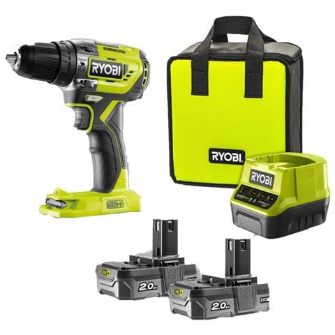 Trapano A Percussione One+ A Percussione Brushless E-torque 18v One+ - Batterie Al Litio+ 2x 2,0 Ah R18pd5-220s - Foto 1