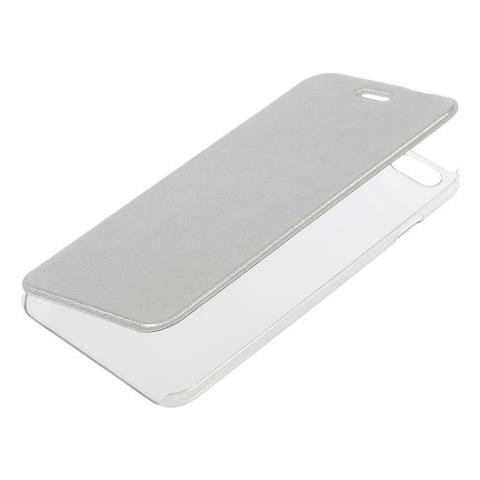 Clear Back, Cover Trasparente Con Sportello Protettivo - Apple Iphone 6 Plus / 6s Plus - Argento - Foto 1