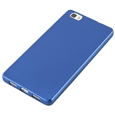 Custodia Compatibile Con Huawei P8 Lite 2015 In Blu Metallico - Coperchio Protettivo In Silicone Tpu Flessibile - Foto 2