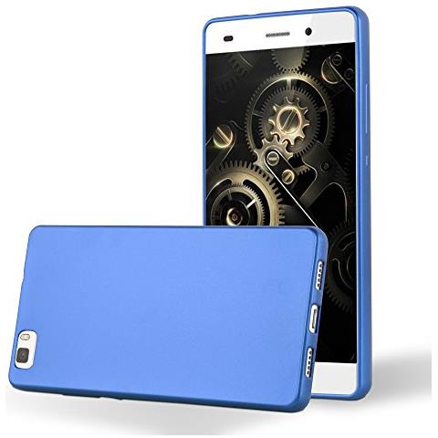 Custodia Compatibile Con Huawei P8 Lite 2015 In Blu Metallico - Coperchio Protettivo In Silicone Tpu Flessibile - Foto 1