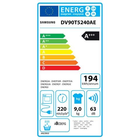 Asciugatrice DV90T5240AE OptimalDry 9 Kg Classe A+++ Pompa di calore - Foto 2