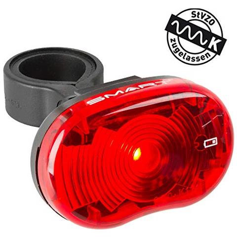 Star, Fanale Posteriore A Batteria. Unisex-adulti, Nero / rosso - Foto 1