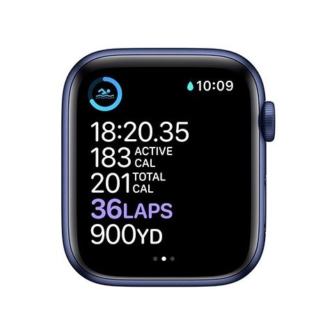 APPLE - Watch 6 44mm Impermeabile 5ATM GPS + Cellular WiFi / Bluetooth con  Cassa in alluminio Blu e Cinturino Sport Regular Blu - ePRICE