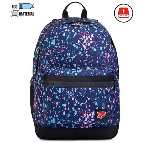 SEVEN - Zaino The Double Pro Xxl - Taglia Unica Black-beige-blue - ePRICE