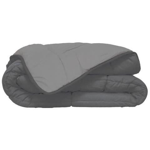 Piumino Leggero In Microfibra Hudson 200 G/m² 220x240 Cm Grigio E Argento - Foto 1