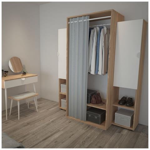 Guardaroba Krell Rovere Bianco 150x56x184h - Foto 2