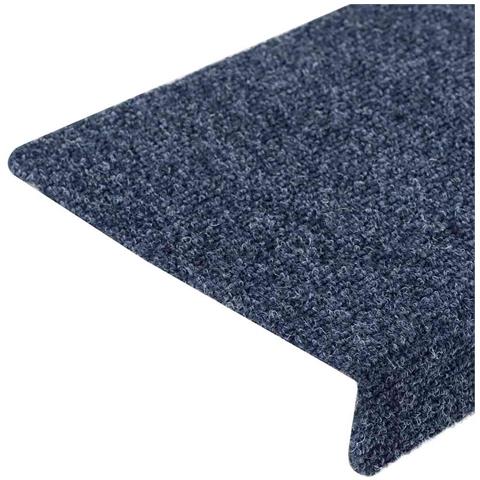 Tappetini per Scale 10 pz Antracite 65x21x4cm Tessuto Agugliato - Foto 6