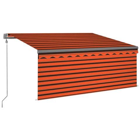 Tenda Sole Retrattile Automatica Parasole 3x2,5marancio Marrone - Foto 1