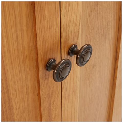 Armadietto 50x22x110 Cm In Legno Massello Di Rovere - Foto 11