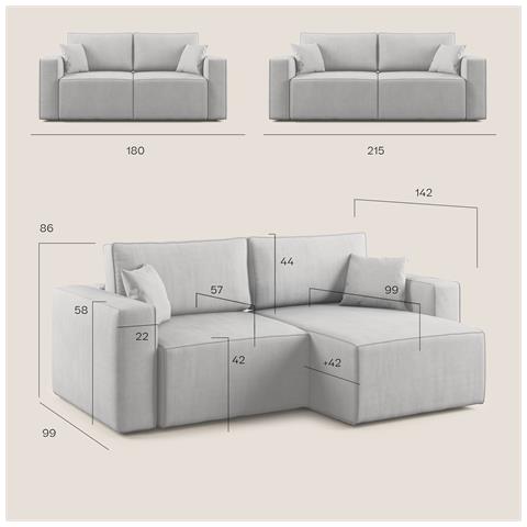 Morfeo Divano Con Sedute Estraibili T02 Panna - Foto 14