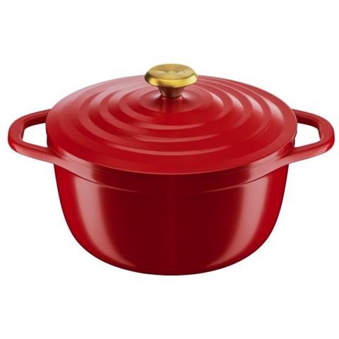 E2544604 Légere Cocotte Air Gatrice In Alluminio Rosso 24 Cm, Tutte Le Luci Tra Cui L'induzione - Foto 1