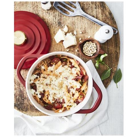 E2544604 Légere Cocotte Air Gatrice In Alluminio Rosso 24 Cm, Tutte Le Luci Tra Cui L'induzione - Foto 2