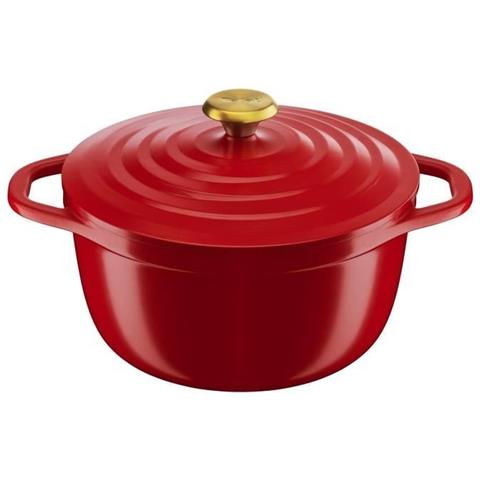 E2544604 Légere Cocotte Air Gatrice In Alluminio Rosso 24 Cm, Tutte Le Luci Tra Cui L'induzione - Foto 4