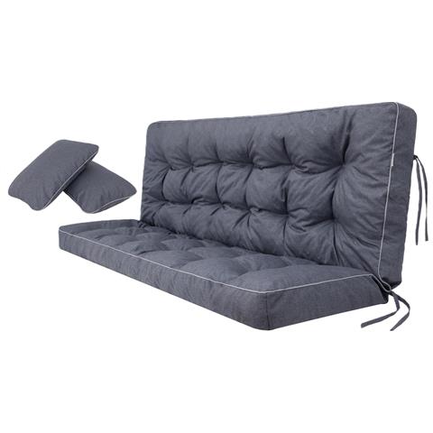 Cuscino Per Altalena Hollywood, Morbido Cuscino Per Seduta, Resistente Cuscino Per Altalena Da Giardino, Cuscino Adatto Per Roulotte, Cuscino Per Panca Con Schienale. Larghezza 140 Cm - Blu Scuro - Foto 1