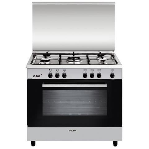 Cucina Gas GA960MIX2 5 Fuochi di cottura a Gas naturale Forno Gas Classe A Dimensioni 90 x 60 cm Colore Acciaio inossidabile - Foto 1