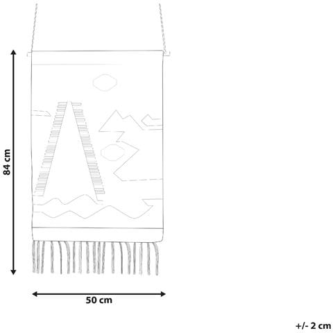 Decorazione Da Parete In Tessuto Sangar Rettangolare Cotone Paesaggio Multicolore - Foto 2