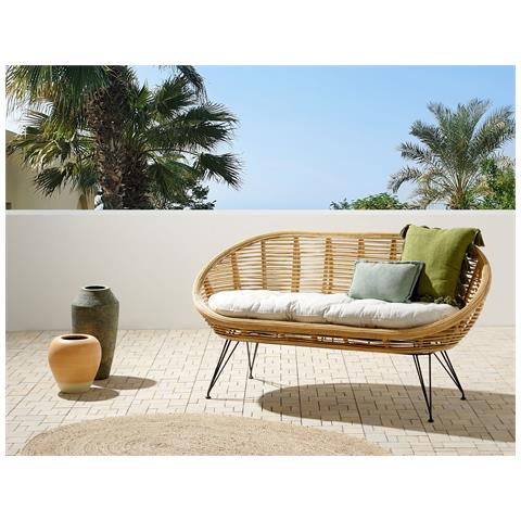 Divano 2 Posti Maratea Rattan Naturale - Foto 1