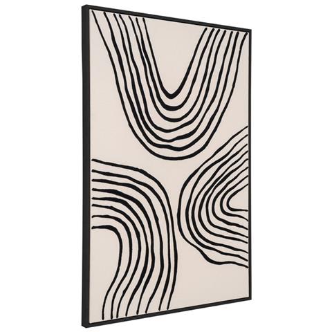 Stampa Su Tela Con Cornice Lipari - Nero - Cotone - 4x60x90 Cm - Foto 3