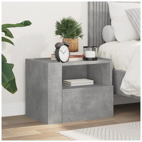 Comodino a Muro Grigio Cemento 45x30x35 cm - Foto 1