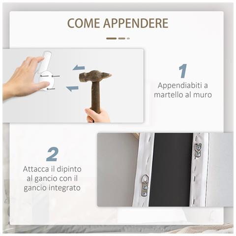 Stampa Su Tela Con Bambina, 80x40cm, 5 Pezzi Per Casa E Ufficio, Tela In Legno Di Pino E Vernice Ad Acqua, Nero Bianco Rosso - Foto 6