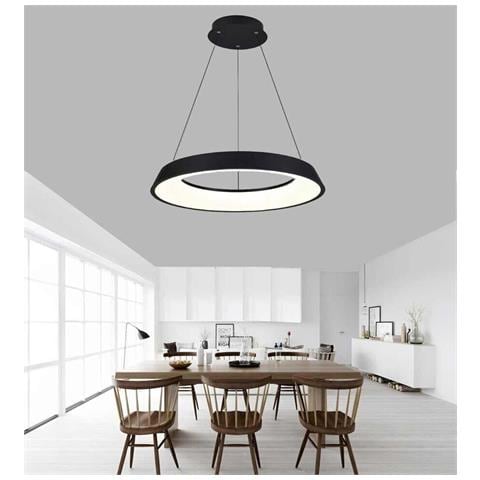 Lampadario Led A Sospensione Regolabile 3 Colori Luce Bianca Calda Naturale 43 W - Foto 1