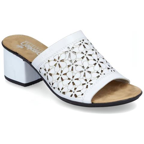 White Casual Open Mules Ciabatte Pelle Scarpe Donna Bianco Eu 38, 64681-80 - Foto 1