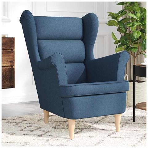 Poltrona Blu 74x84x100 Cm In Tessuto - Foto 1