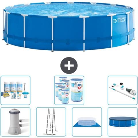 Piscina Fuori Terra - In Giro - 457x457x122 Cm - Blu - Include Accessori Coordinati Cb45 - Foto 1