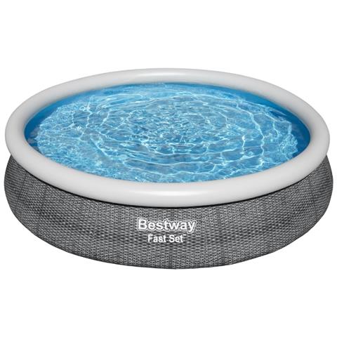 Piscina Fuori Terra - In Giro - 366x76 Cm - Grigio - Include Accessori Coordinati Cb51 - Foto 2