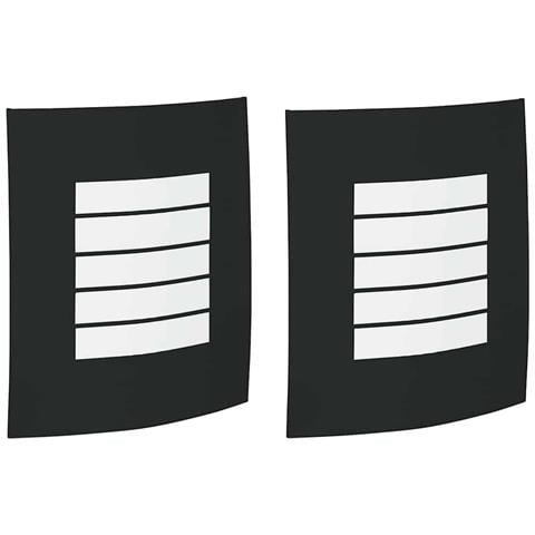 Luci da parete da esterno 2 pz in acciaio inox nero IP44 - Foto 1