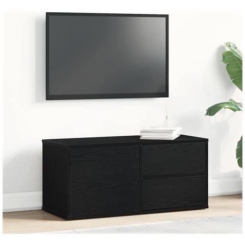 Mobile TV  in rovere artisanale 80x34x35,5 cm in legno ingegnerizzato - Foto 2