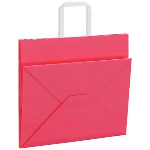 Sacchetti di Carta 250 pz con Manici Rosa 32x22x28 cm - Foto 9
