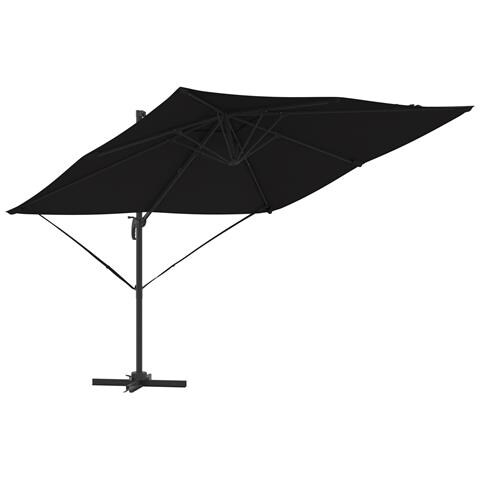 Ombrello a Sbalzo Roma Nero 286x285x265 cm Alluminio - Foto 1
