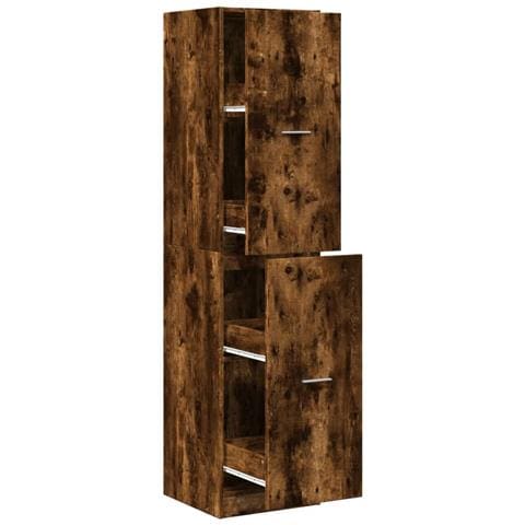 Armadietto da Farmacia Rovere Fumo 40x41x174,5 cm in Truciolato - Foto 1