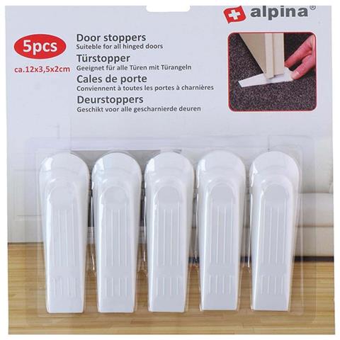 Cale Porte In Plastica Lotto Di 5 Pezzi Installazione Facile Antiscivolo, Bianco - Foto 2