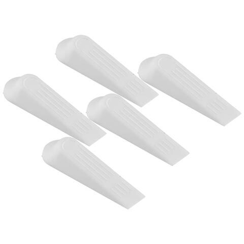 Cale Porte In Plastica Lotto Di 5 Pezzi Installazione Facile Antiscivolo, Bianco - Foto 1