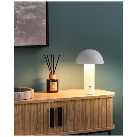 Lampada Da Tavolo Senza Fili A Led Bojo Con Dimmer Metallo Bianco - Foto 1
