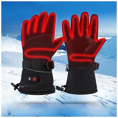 Guanti Riscaldati Ricaricabili - Guanti Elettrici Riscaldanti Per Sci Invernale, Equitazione E Lavoro All'aperto - Foto 7