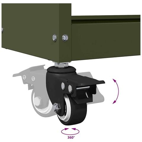 Carrello per Attrezzi con ruota Oliver verde 75 x 35 x 73 cm - Foto 9