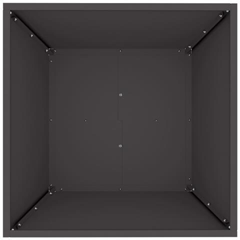 Vaso a Ciotola da Giardino 5 pcs Nero 50 x 50 x 15 cm Acciaio - Foto 8