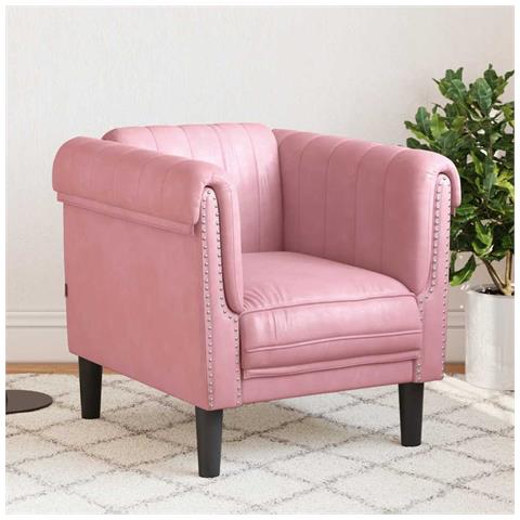 Poltrona Rosa in Velluto - Foto 2