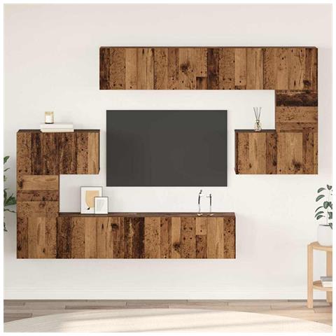 Set mobile TV 8 pcs Legno vecchio 80 x 30 x 30 cm - Foto 2